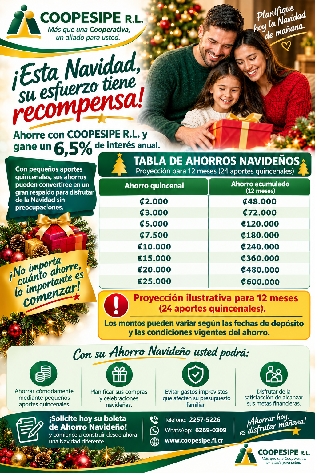 Ahorro Navideño con Nota Destacada