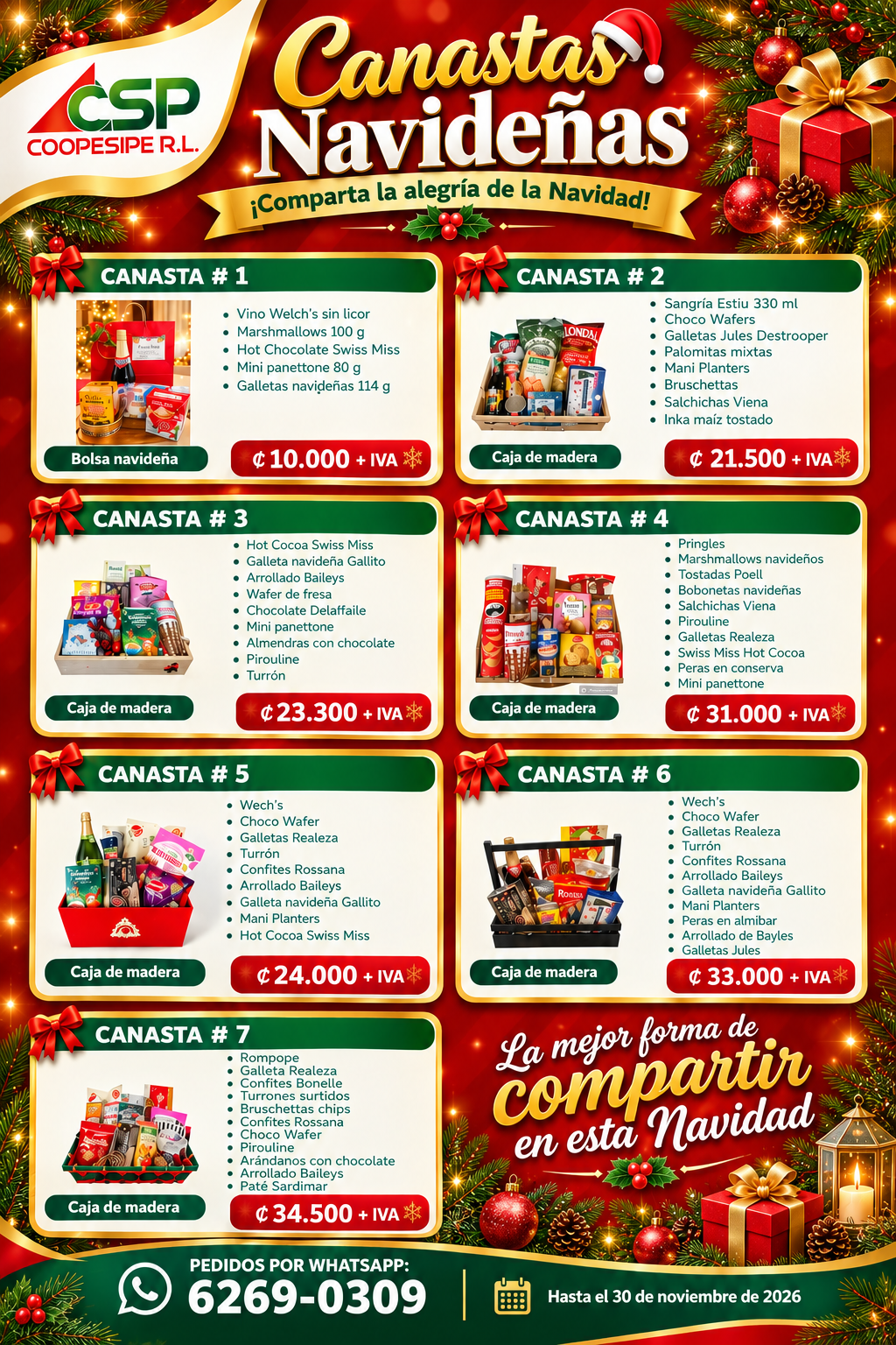 Canastas Navideñas - Comparte la Alegría